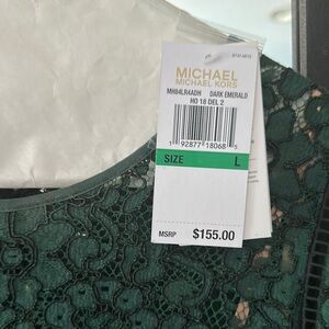 Michael Kors Deep Green Lace Dress